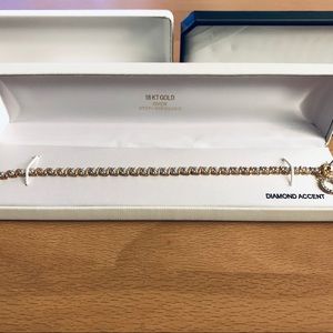 18kt Gold over Sterling Silver Tennis Bracelet